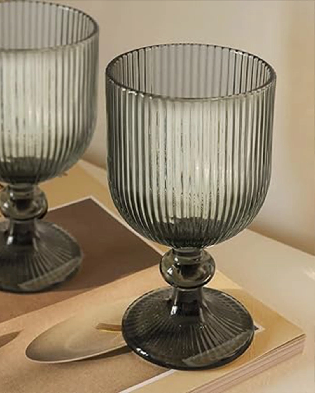 Striped Shot Glass Black - Small Set of 6