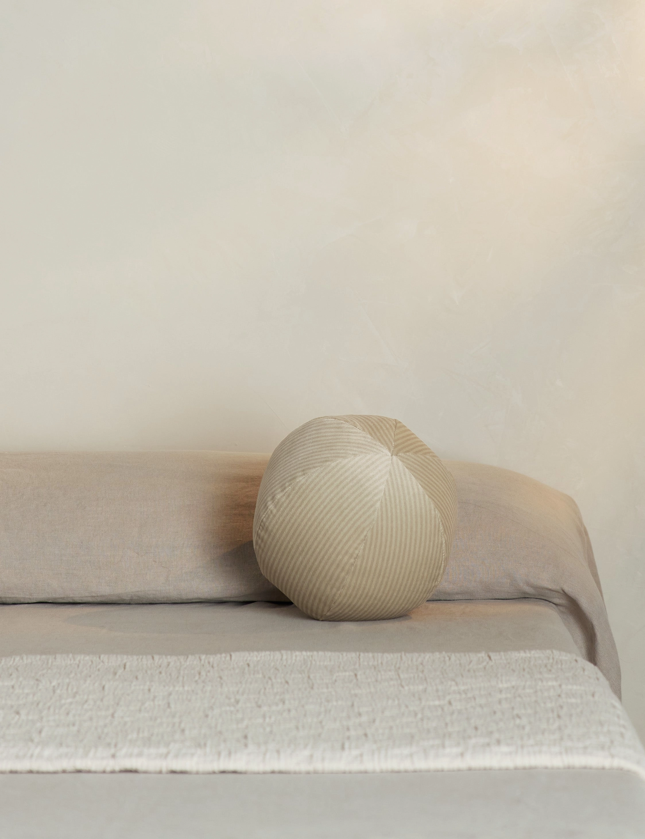 Striped Velvet Ball Pillow by Sarah Sherman Samuel