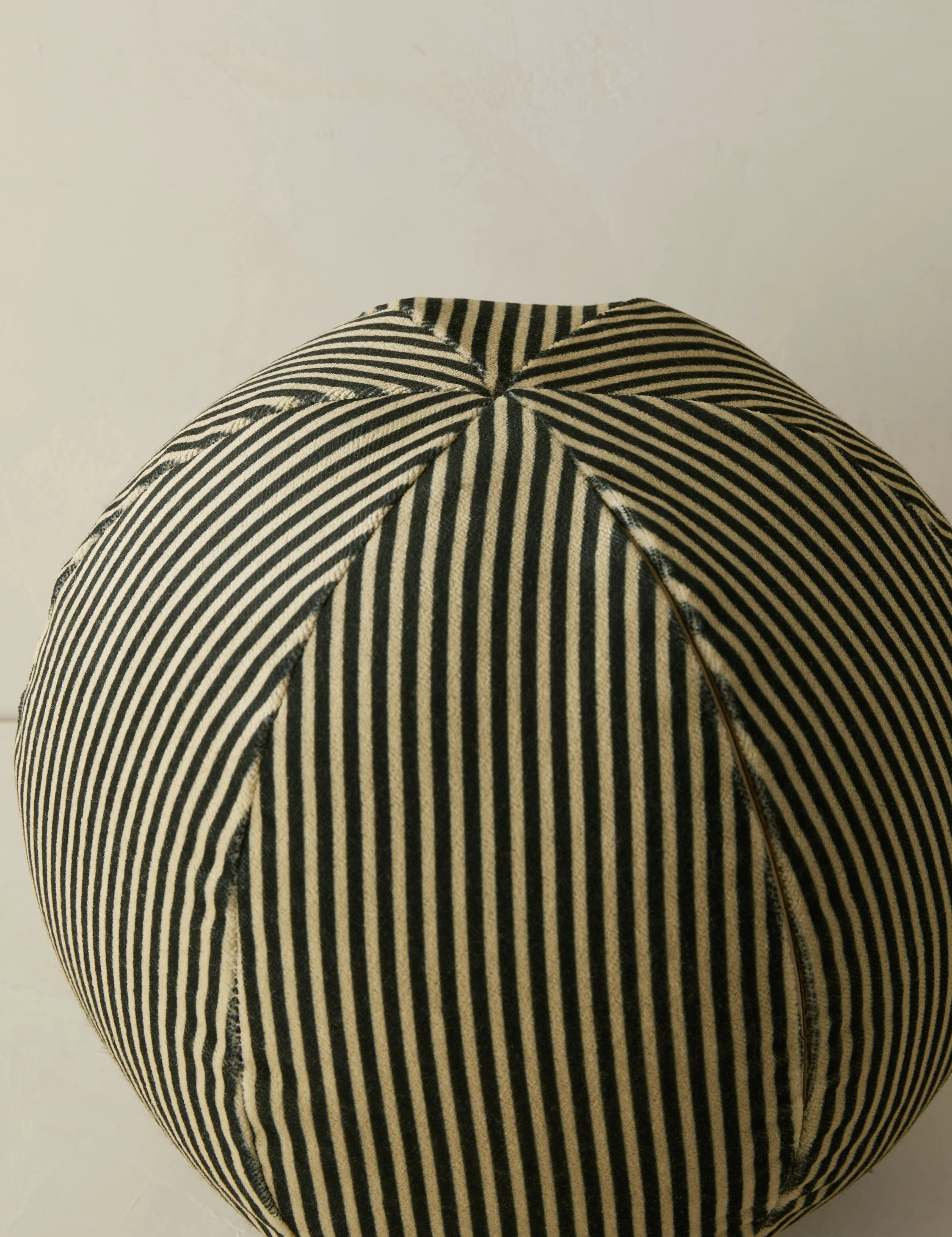Striped Velvet Ball Pillow by Sarah Sherman Samuel