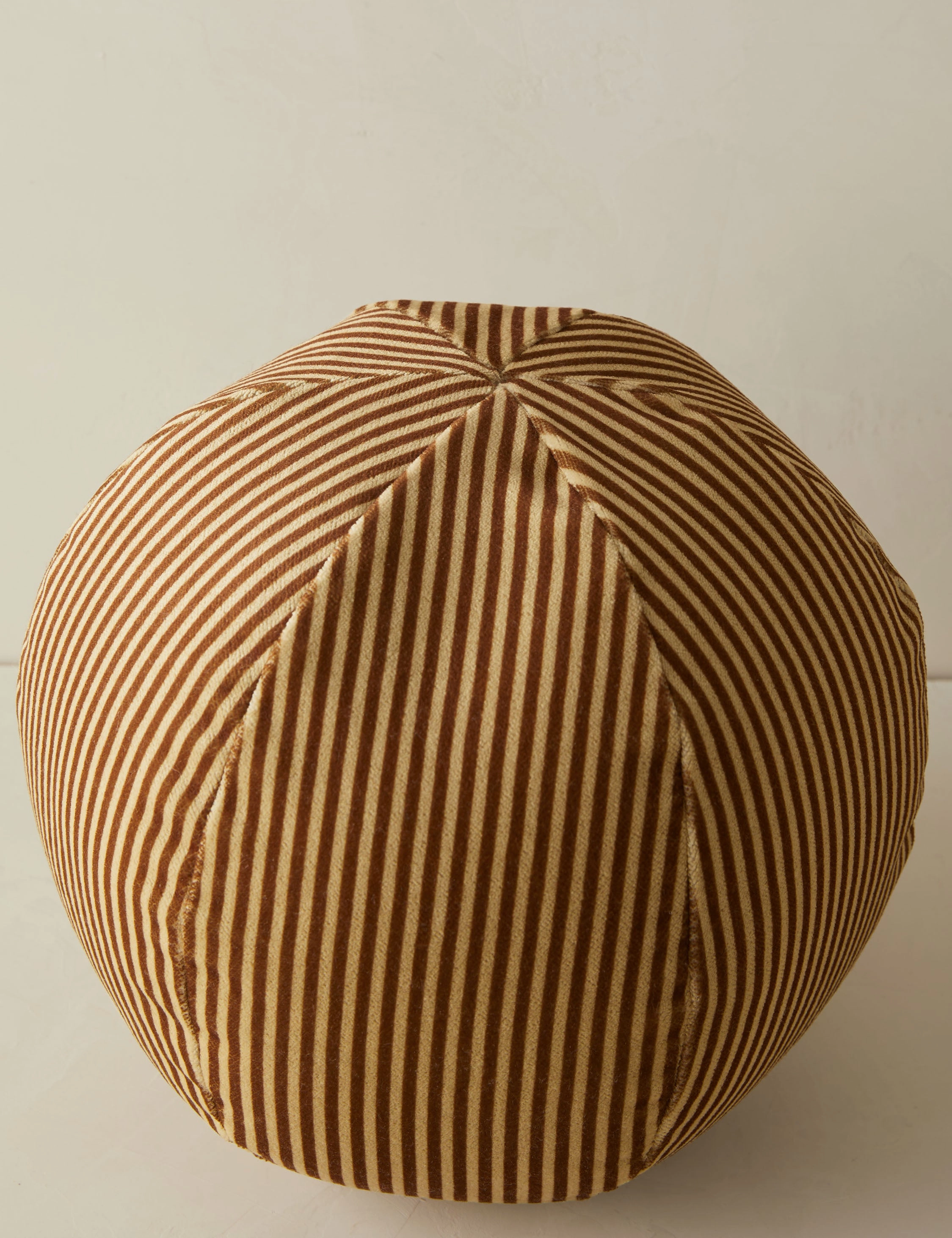 Striped Velvet Ball Pillow by Sarah Sherman Samuel