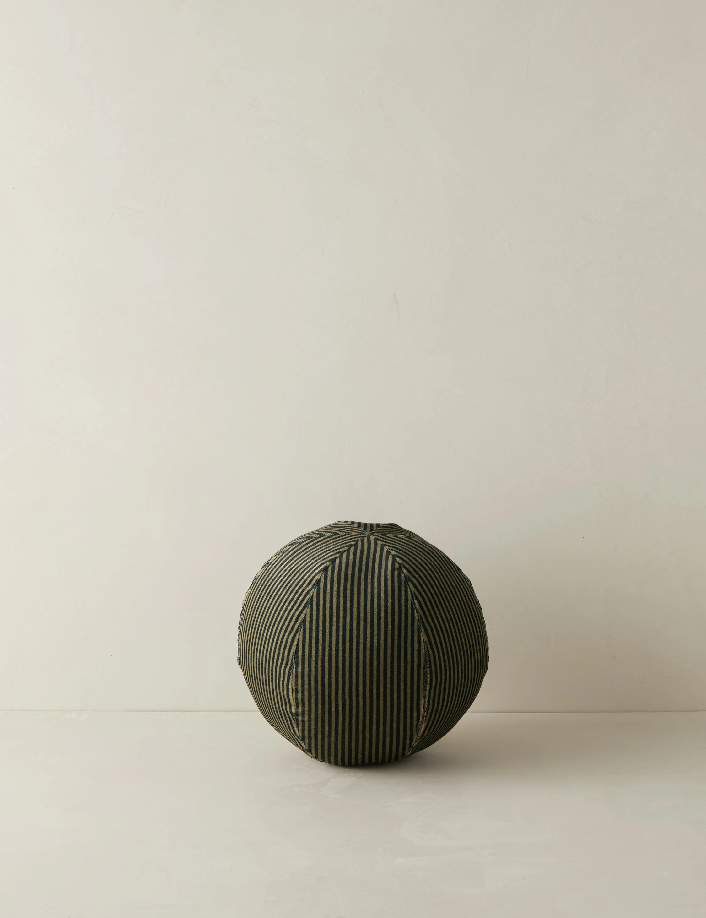 Striped Velvet Ball Pillow by Sarah Sherman Samuel