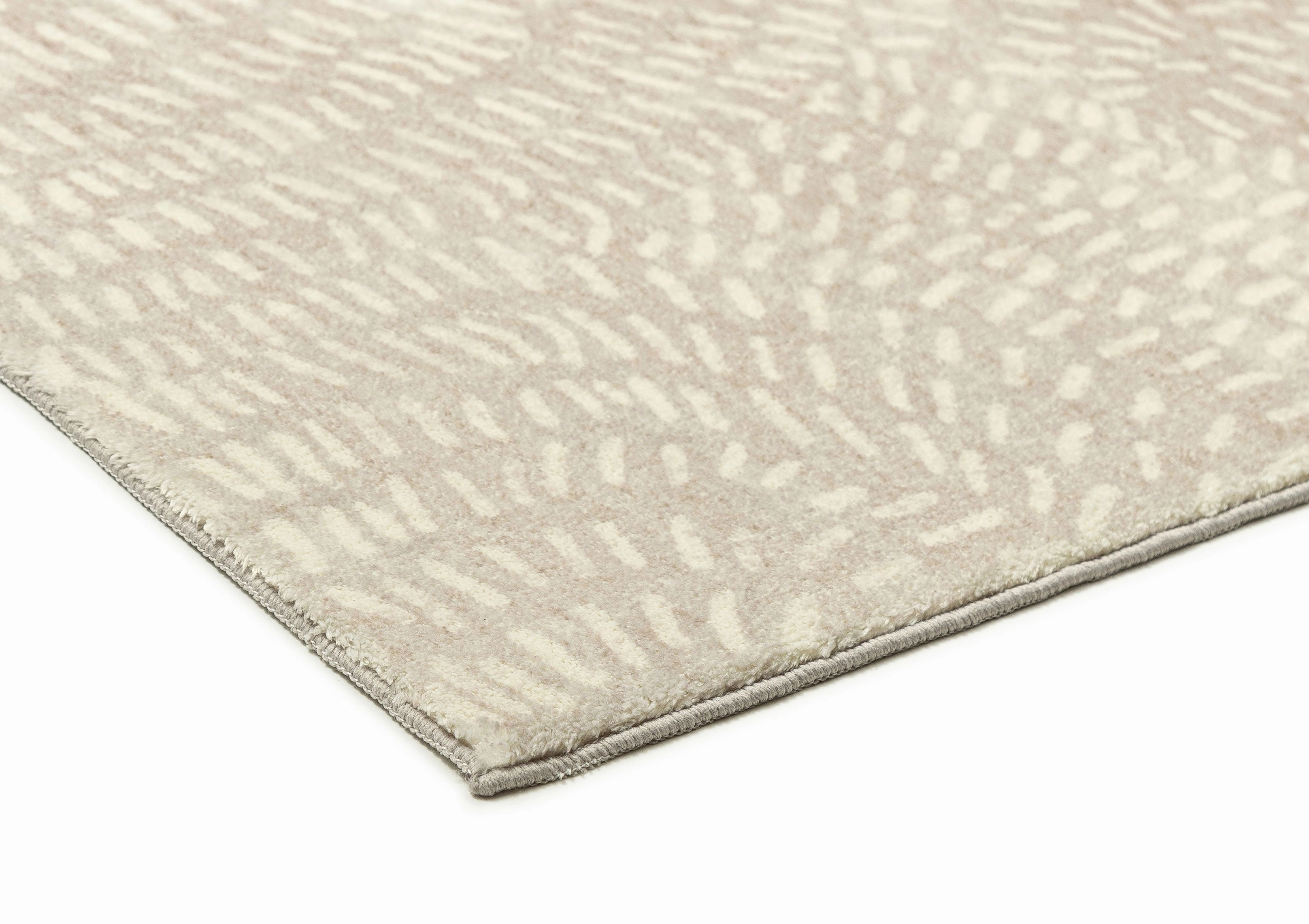 Sunita Grey Cream Circle Dot Pattern Washable Rug