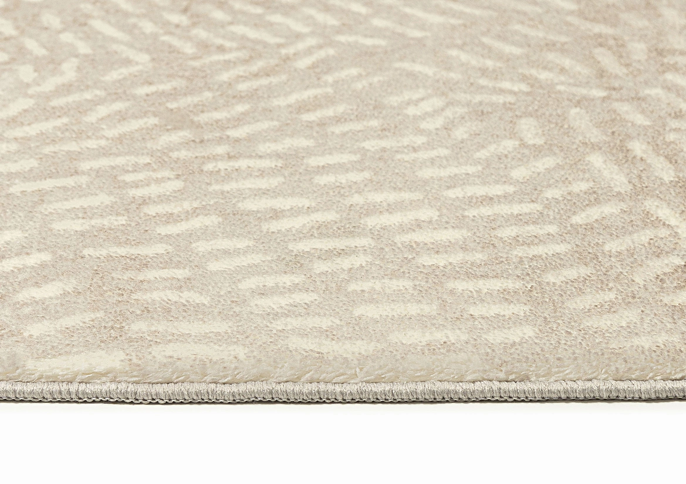 Sunita Grey Cream Circle Dot Pattern Washable Rug