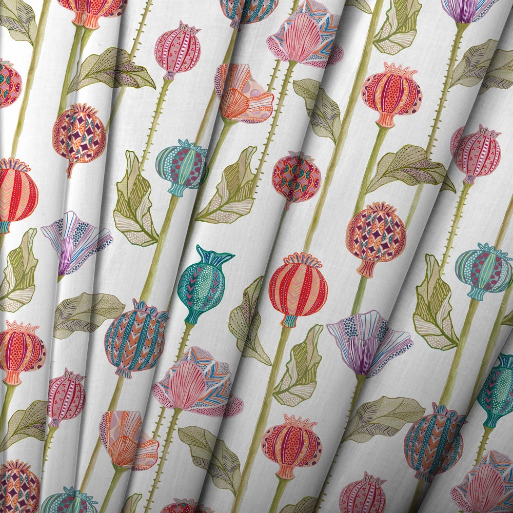Sutami Printed Linen Made to Measure Roman Blinds Ecru