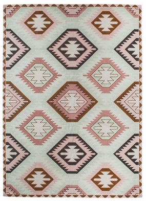 Suzie Pink and Green Rug *NO RETURNS UNLESS FAULTYmodern color block patchwork rug