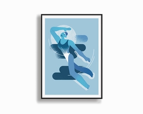 Swimmingmodern abstract painting decor