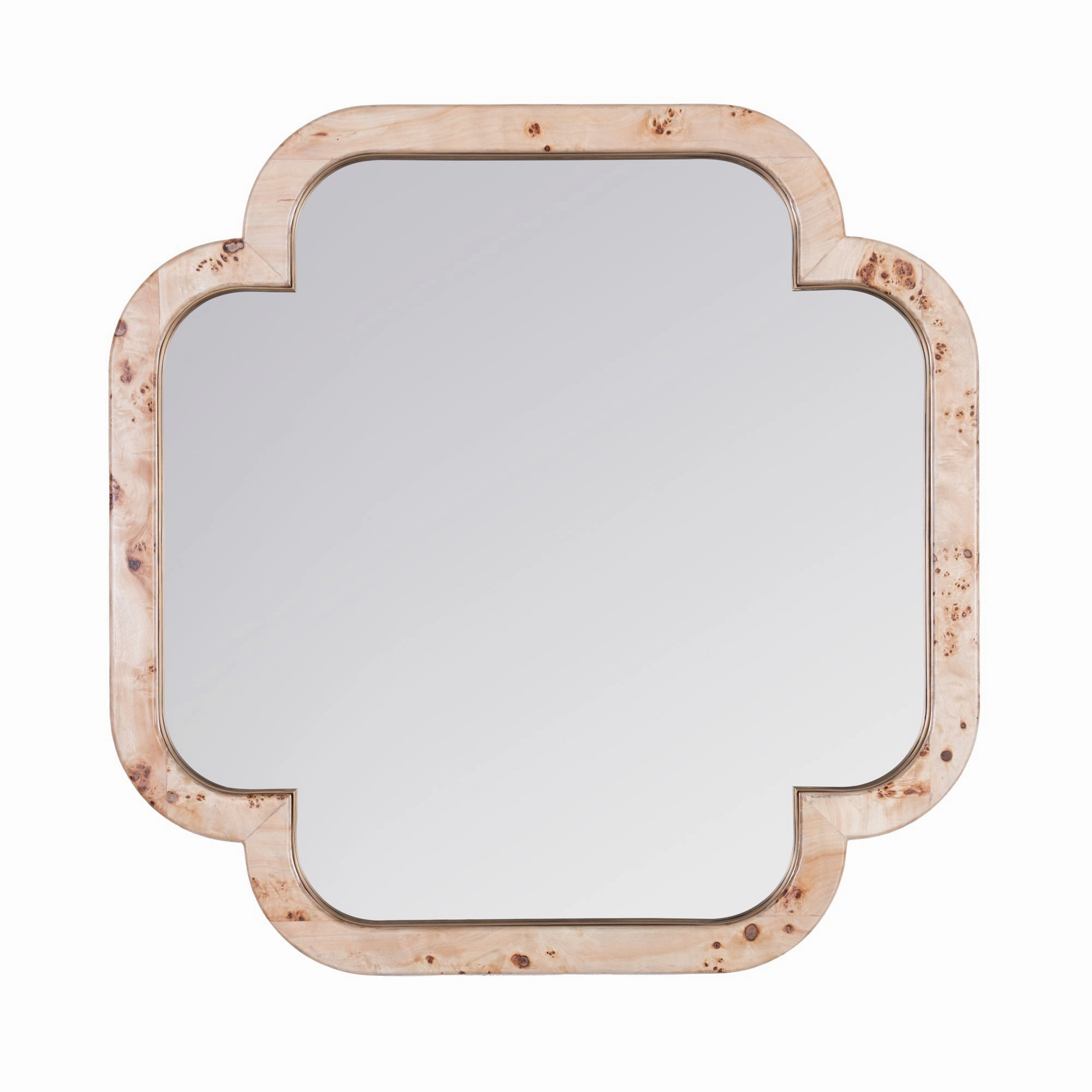 Swiss 455MI50B 50x50 Wall Mirror - Poplar Burl/Weathered Brasswall mounted decorative mirror,full length dressing mirror