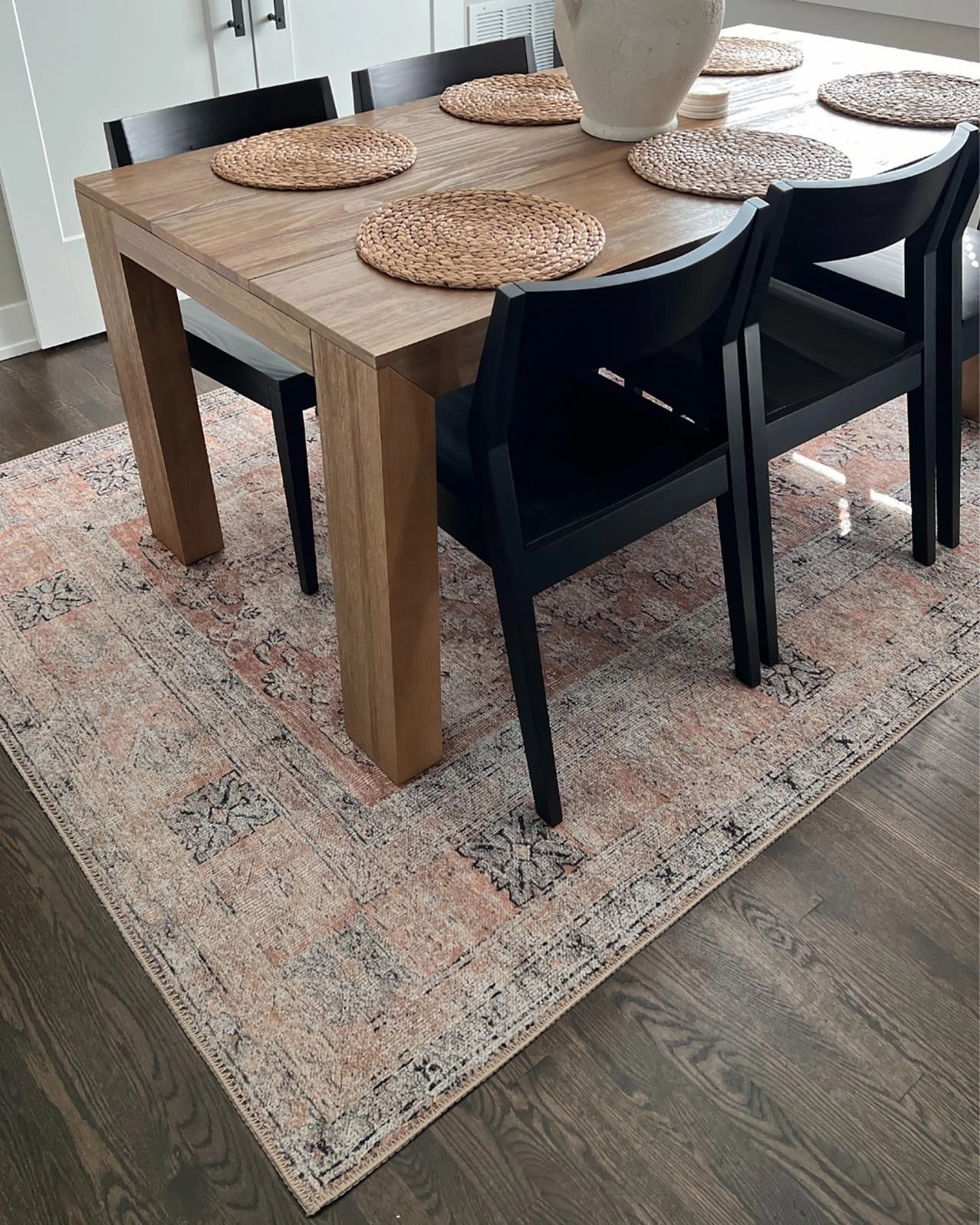 Sydelle Brown and Grey Traditional Distressed Washable Rug