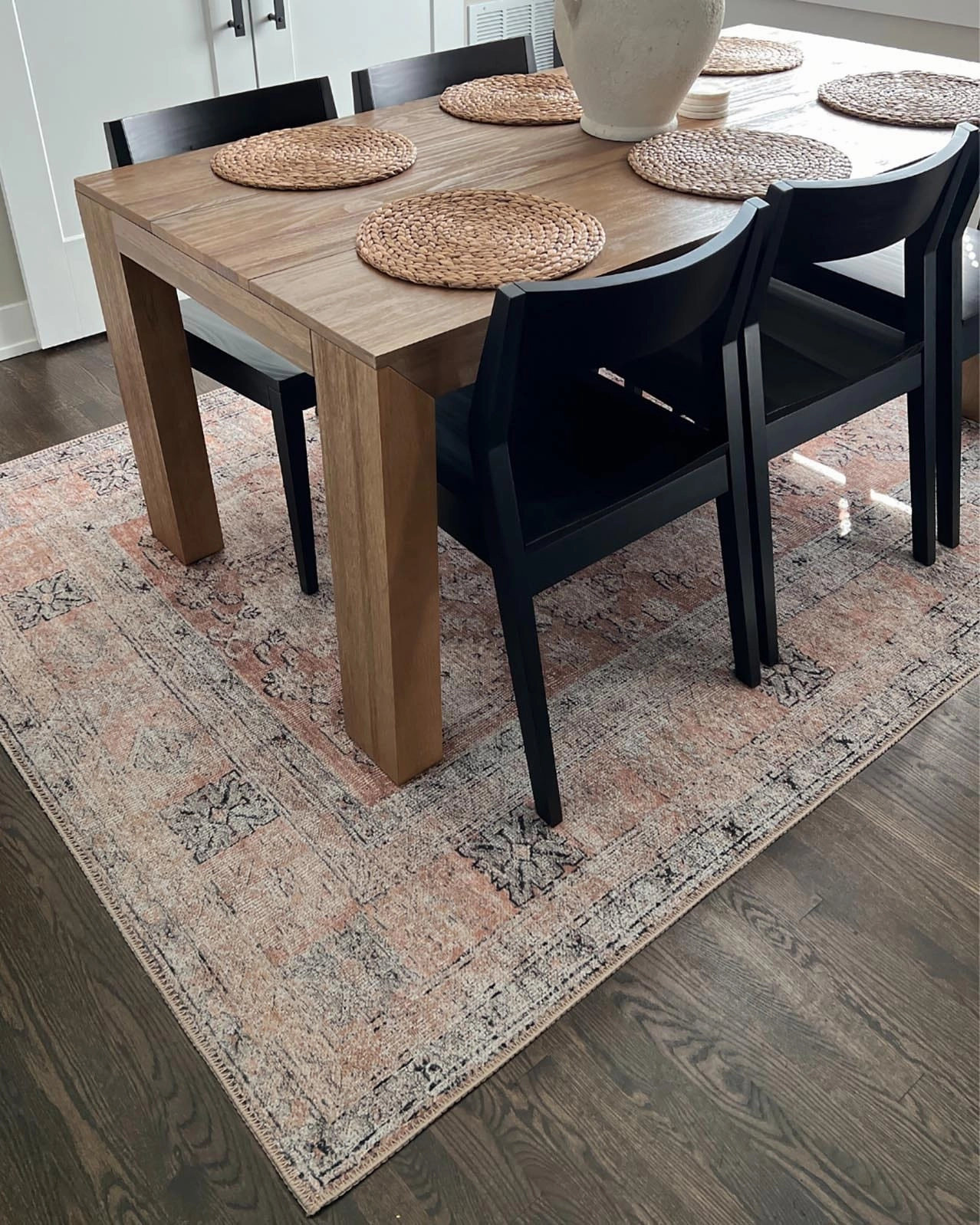 Sydelle Brown and Grey Traditional Distressed Washable Rug