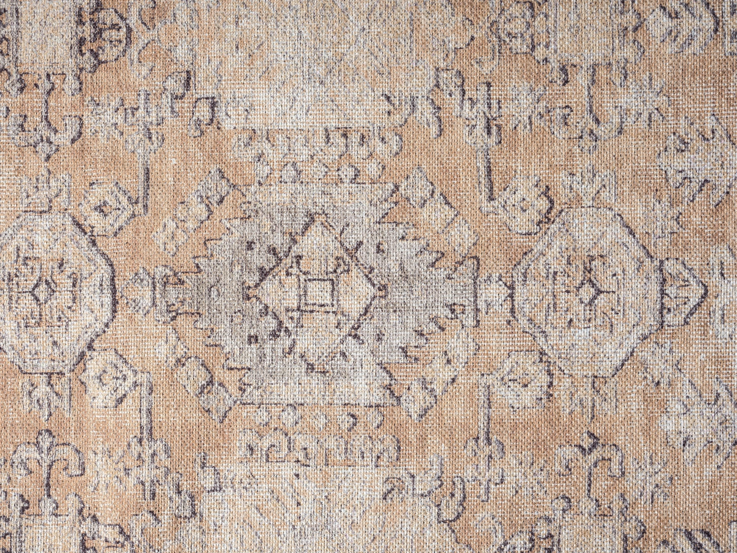 Sydelle Brown and Grey Traditional Distressed Washable Runner Rug