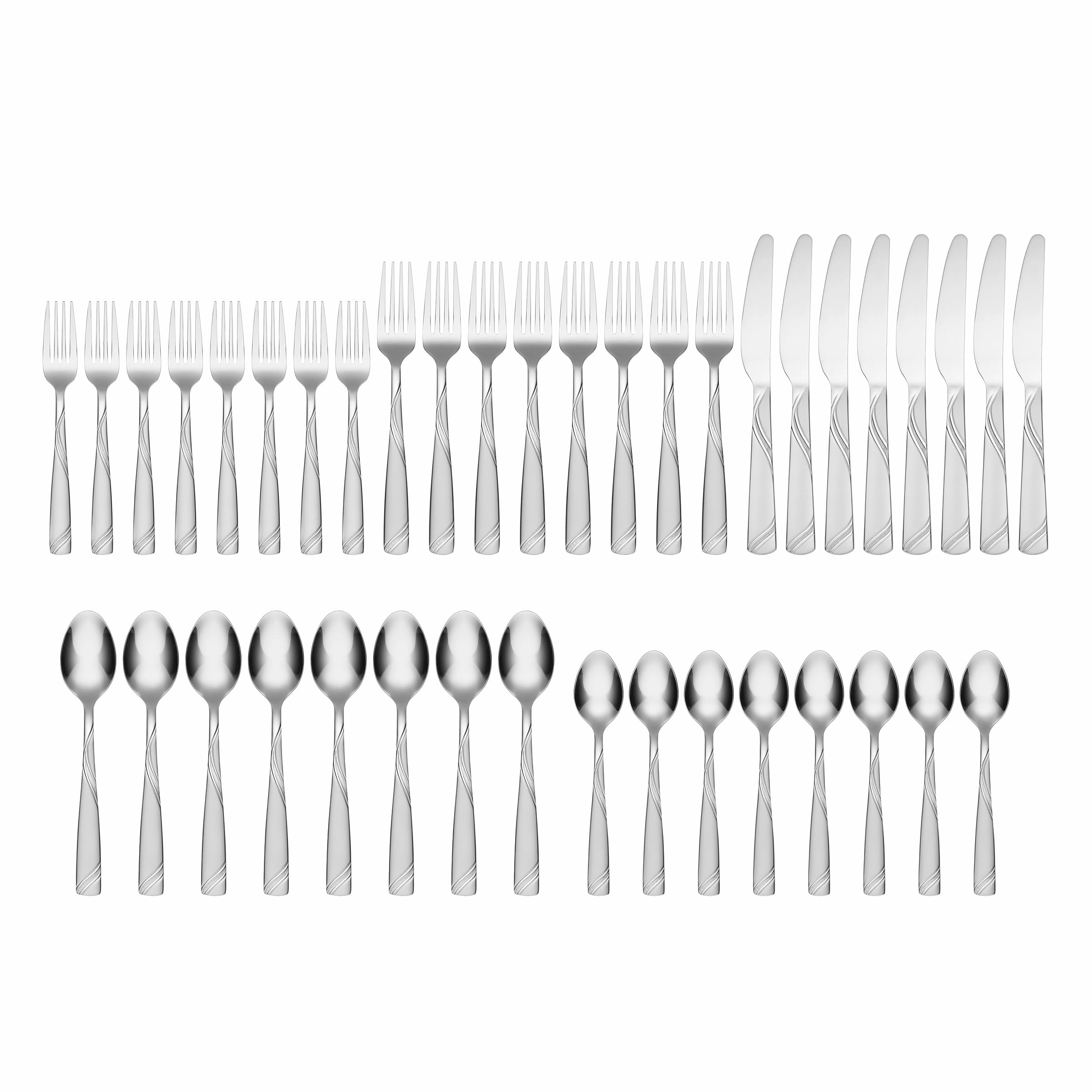Tabitha Sand 40 Piece Flatware Set with Chrome Caddy