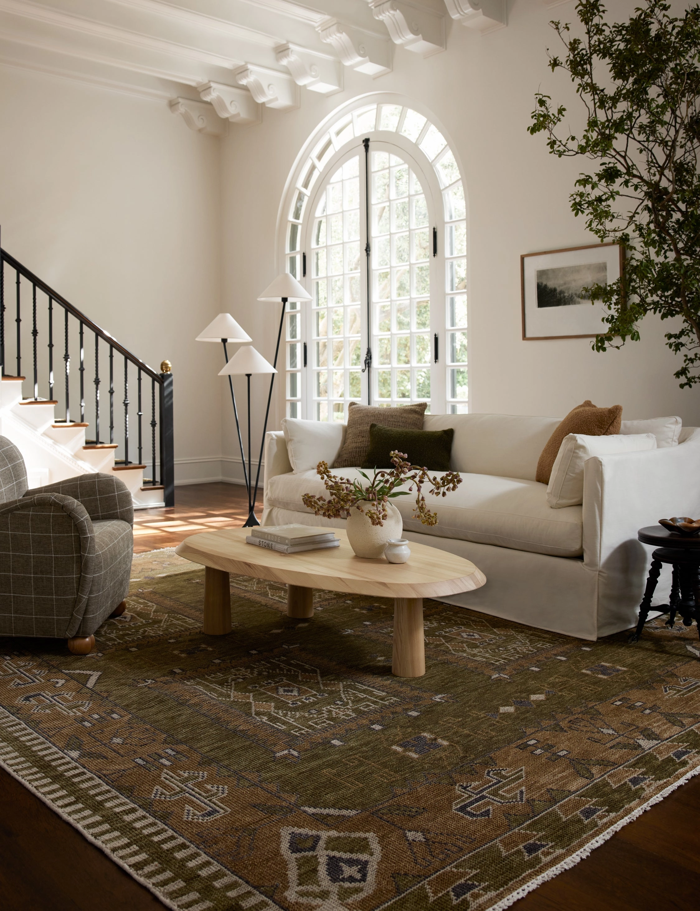 Tahj Hand-Knotted Wool Rugmodern color block patchwork rug
