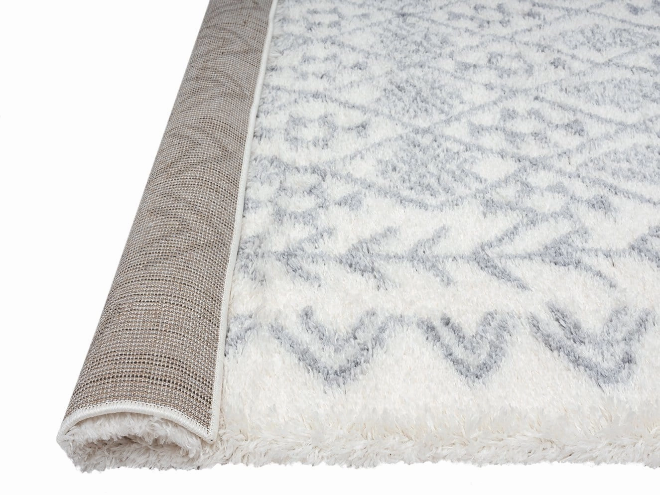 Tahnee Ivory And Grey Tribal Shag Rug *NO RETURNS UNLESS FAULTY