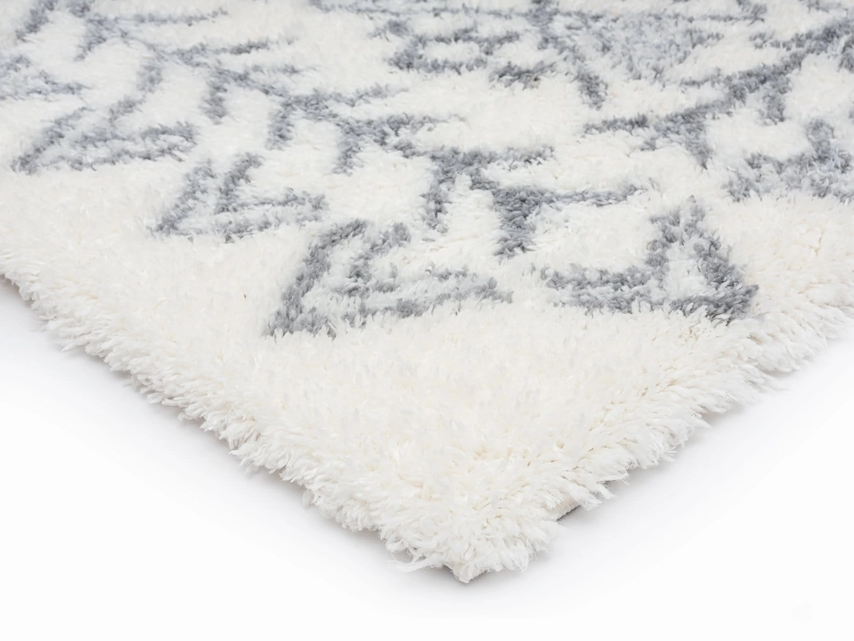 Tahnee Ivory And Grey Tribal Shag Rug *NO RETURNS UNLESS FAULTY