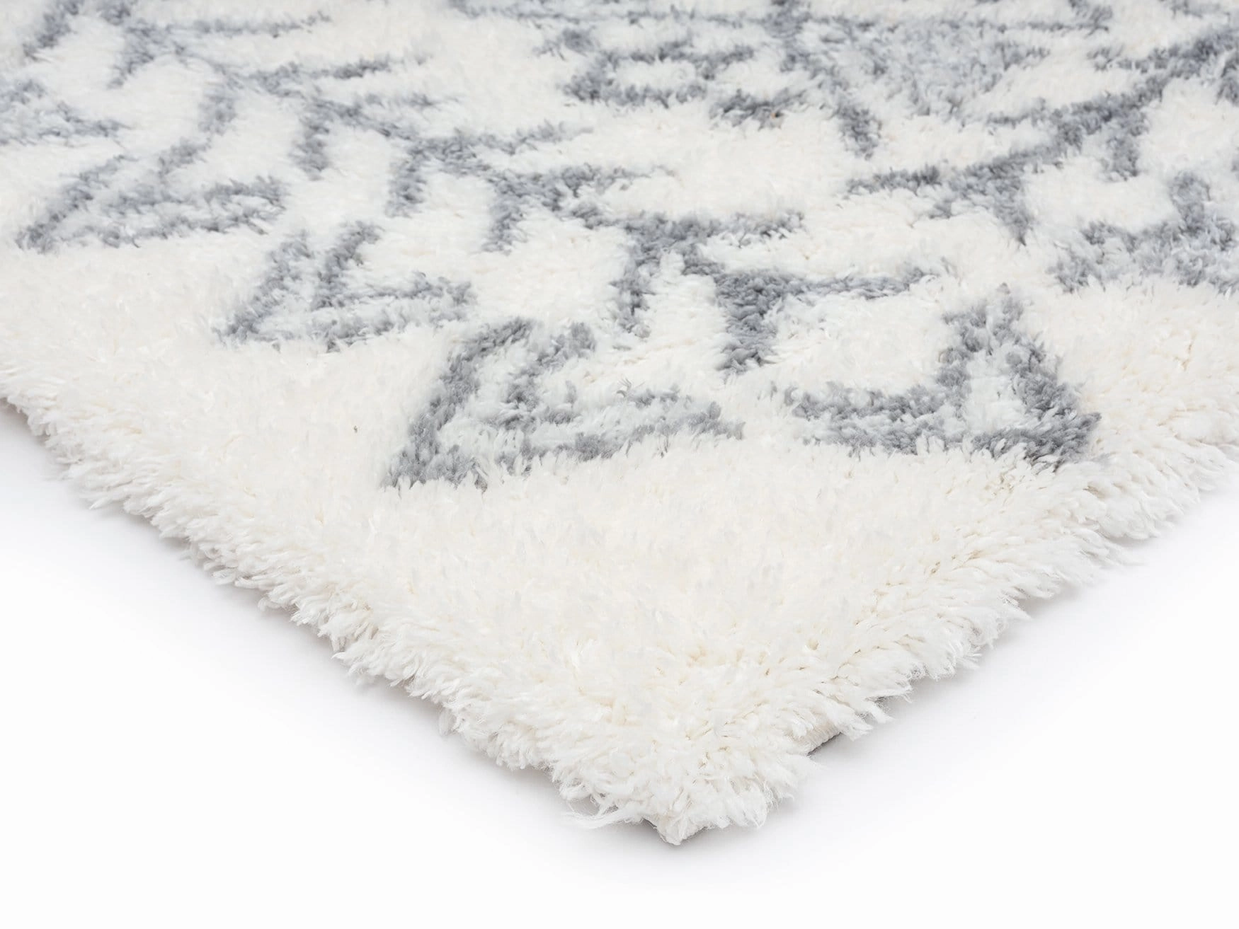 Tahnee Ivory And Grey Tribal Shag Rug *NO RETURNS UNLESS FAULTY