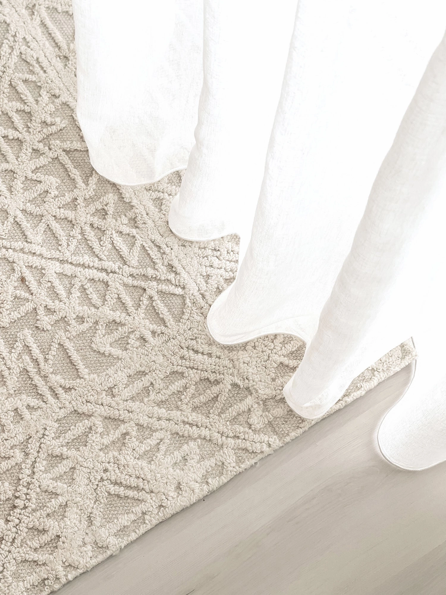 Takalo Beige and Ivory Textured Tribal Rug *NO RETURNS UNLESS FAULTY