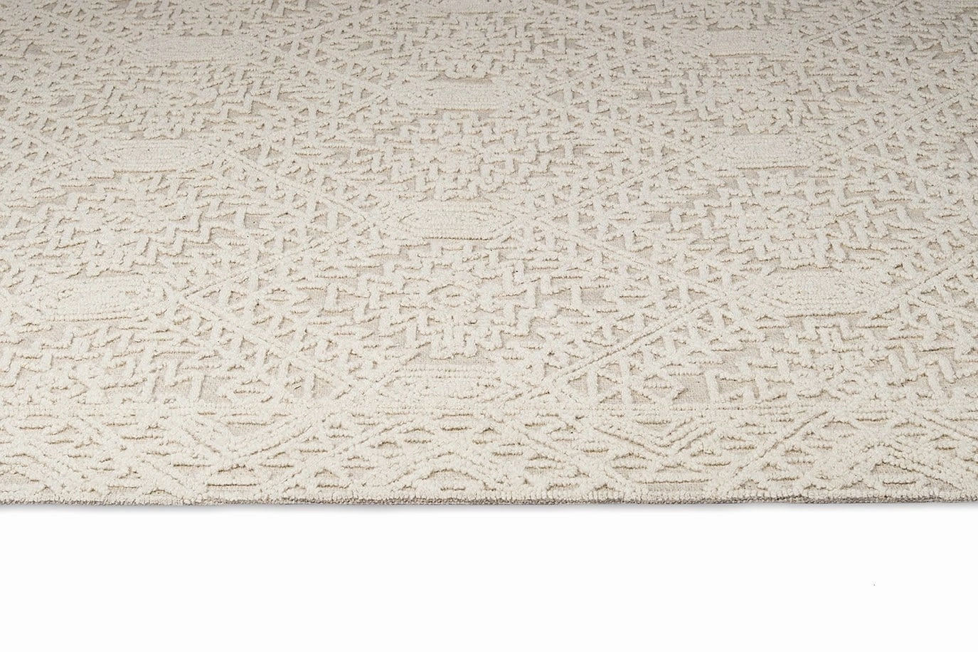 Takalo Beige and Ivory Textured Tribal Rug *NO RETURNS UNLESS FAULTY