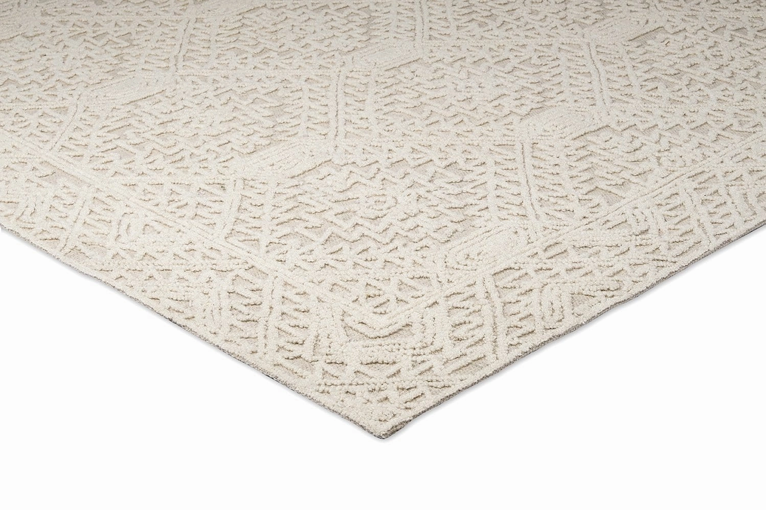 Takalo Beige and Ivory Textured Tribal Rug *NO RETURNS UNLESS FAULTY