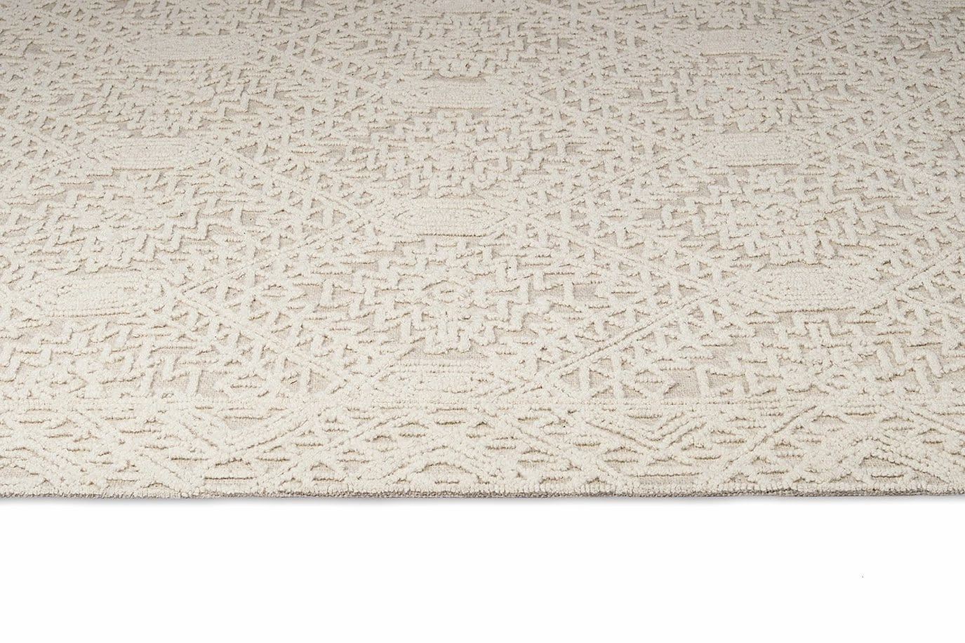 Takalo Beige and Ivory Textured Tribal Rug *NO RETURNS UNLESS FAULTY