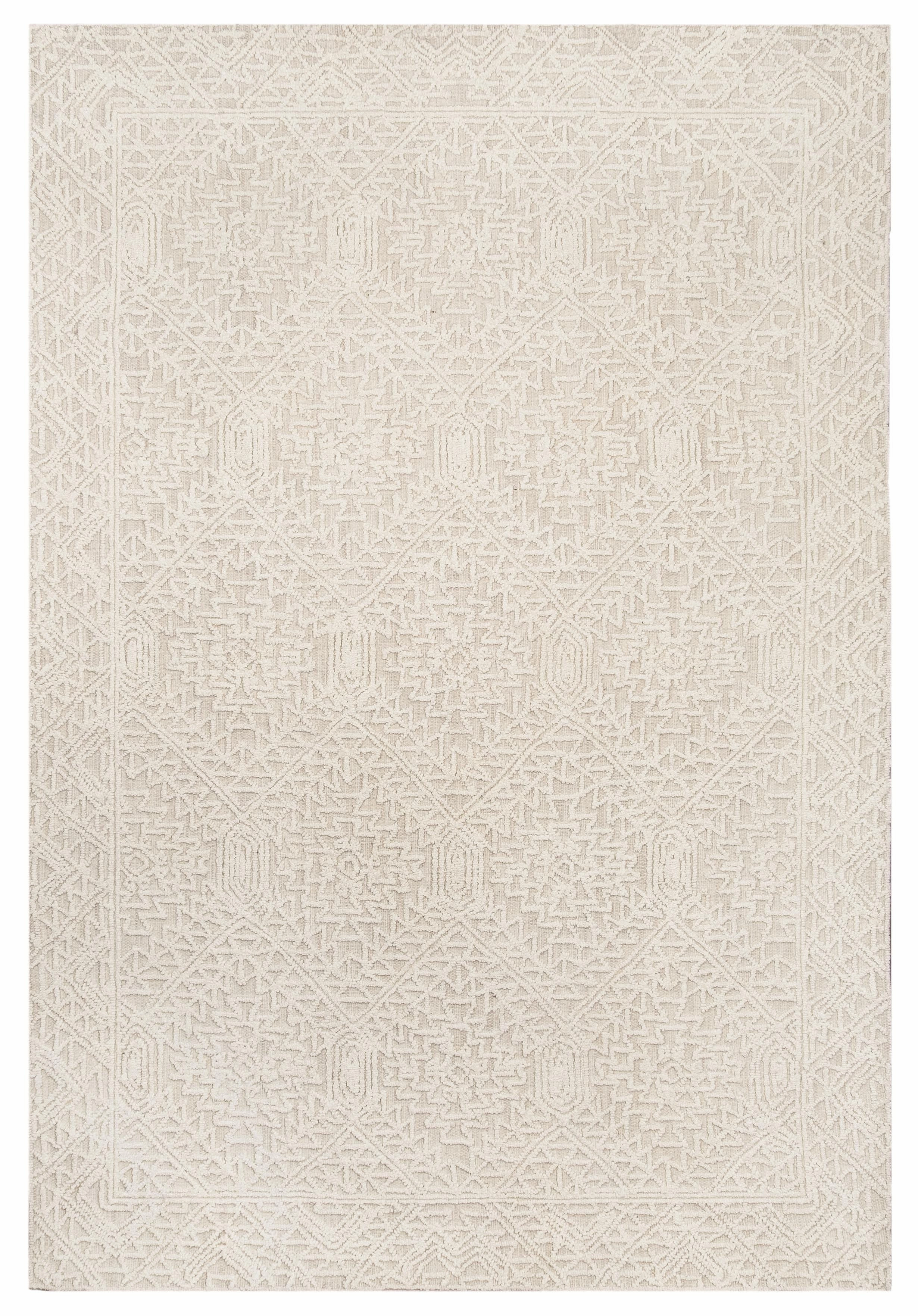 Takalo Beige and Ivory Textured Tribal Rug *NO RETURNS UNLESS FAULTYmodern color block patchwork rug