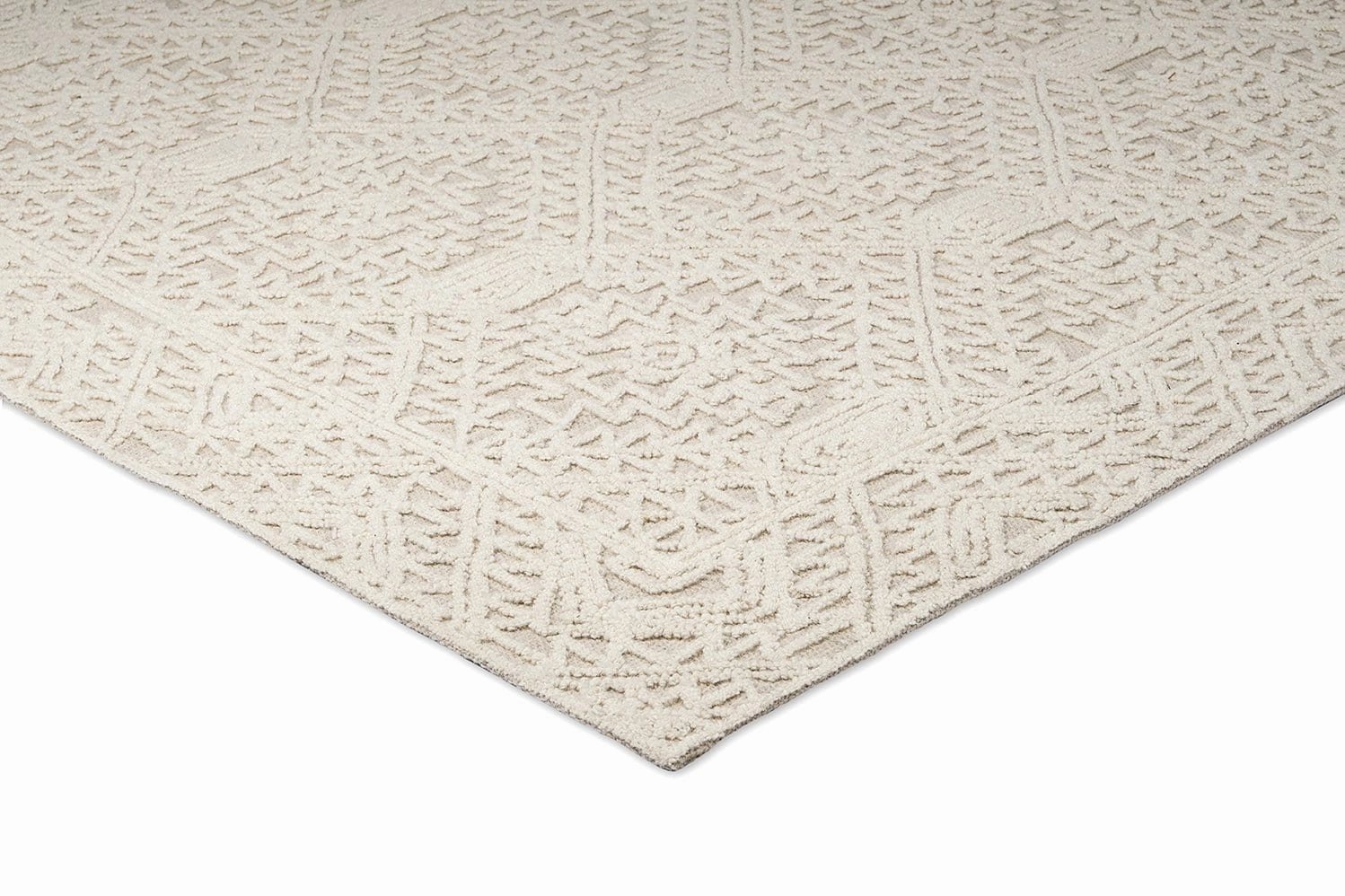 Takalo Beige and Ivory Textured Tribal Rug *NO RETURNS UNLESS FAULTY