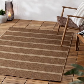 Tala Stripe Jute Effect Indoor/Outdoor Rug Naturalmodern home decor ,home decor for bedroom 