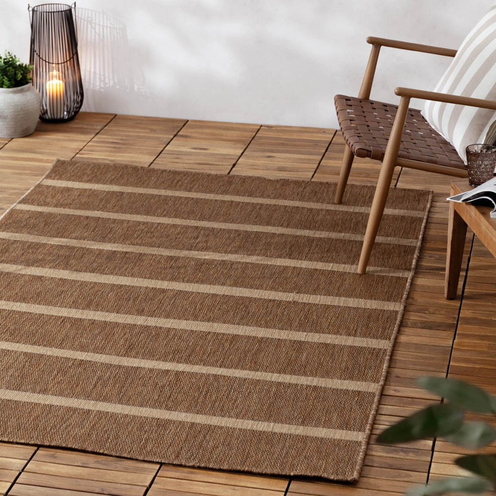 Tala Stripe Jute Effect Indoor/Outdoor Rug Naturalmodern home decor ,home decor for bedroom 