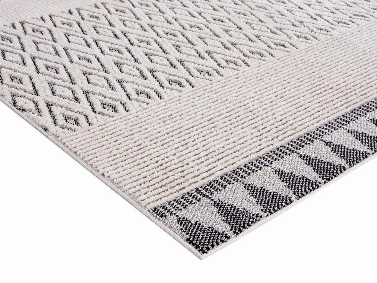 Talia Ivory Black Tribal Rug *NO RETURNS UNLESS FAULTY