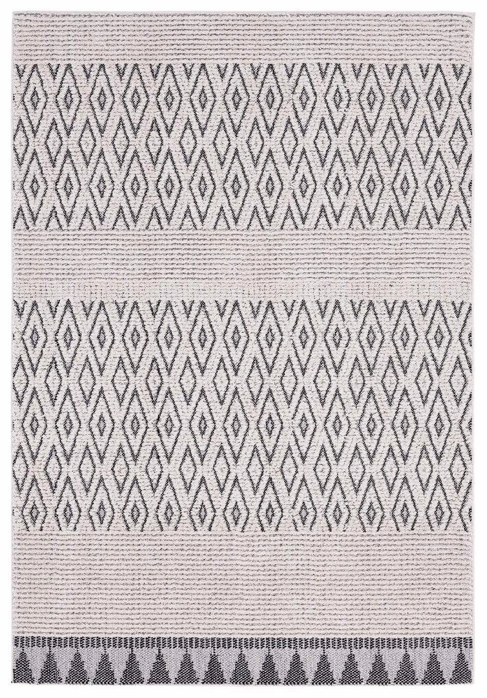 Talia Ivory Black Tribal Rug *NO RETURNS UNLESS FAULTYmodern color block patchwork rug