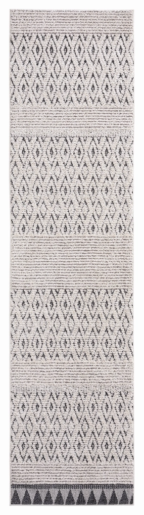 Talia Ivory Black Tribal Textured Runner Rug *NO RETURNS UNLESS FAULTYmodern color block patchwork rug