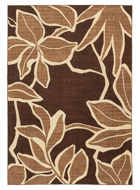 Tamika Brown and Rust Botanical Washable Rugmodern color block patchwork rug