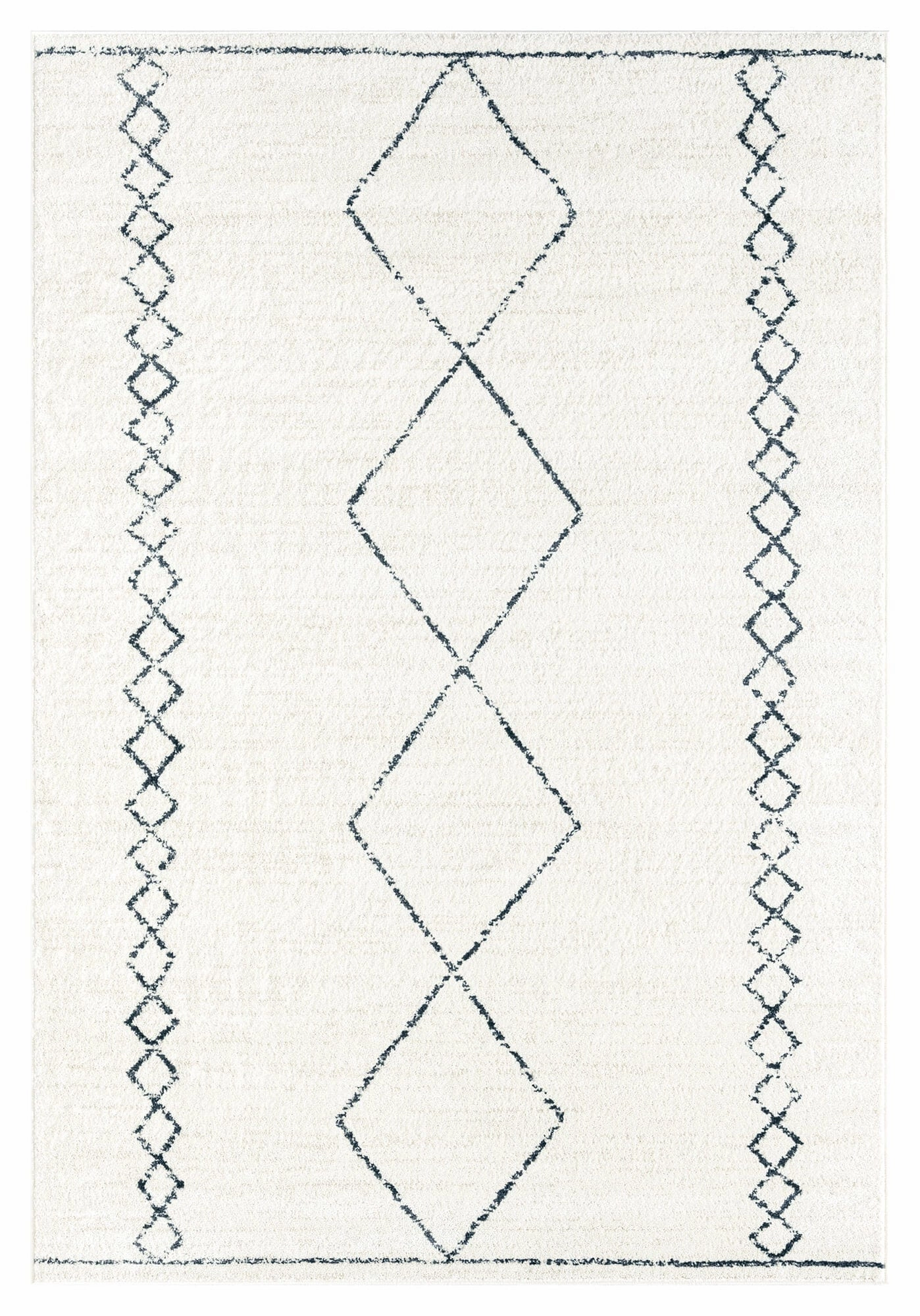 Tamira Grey and Ivory Diamond Tribal Rug *NO RETURNS UNLESS FAULTYmodern color block patchwork rug