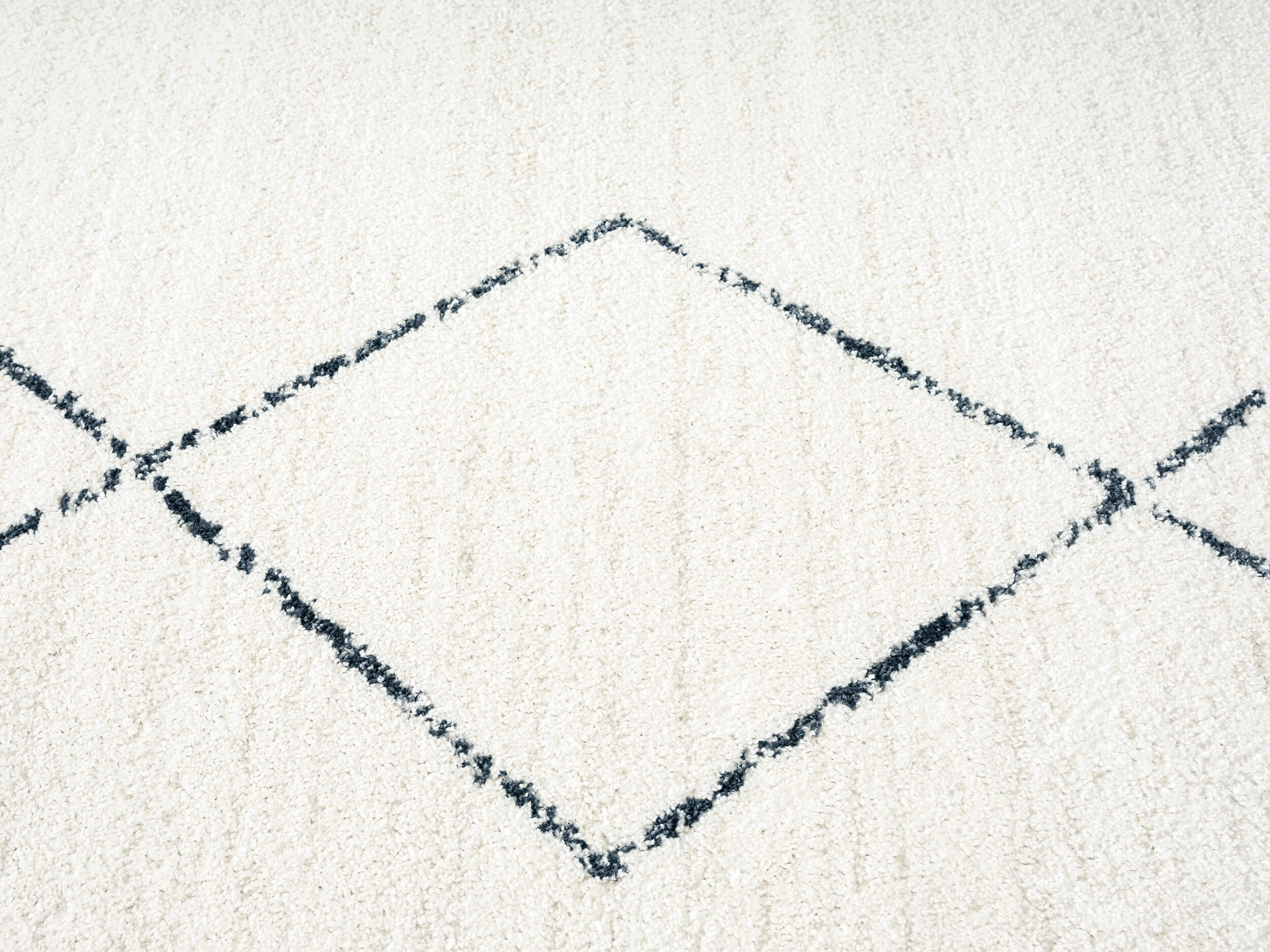 Tamira Grey and Ivory Diamond Tribal Rug *NO RETURNS UNLESS FAULTY