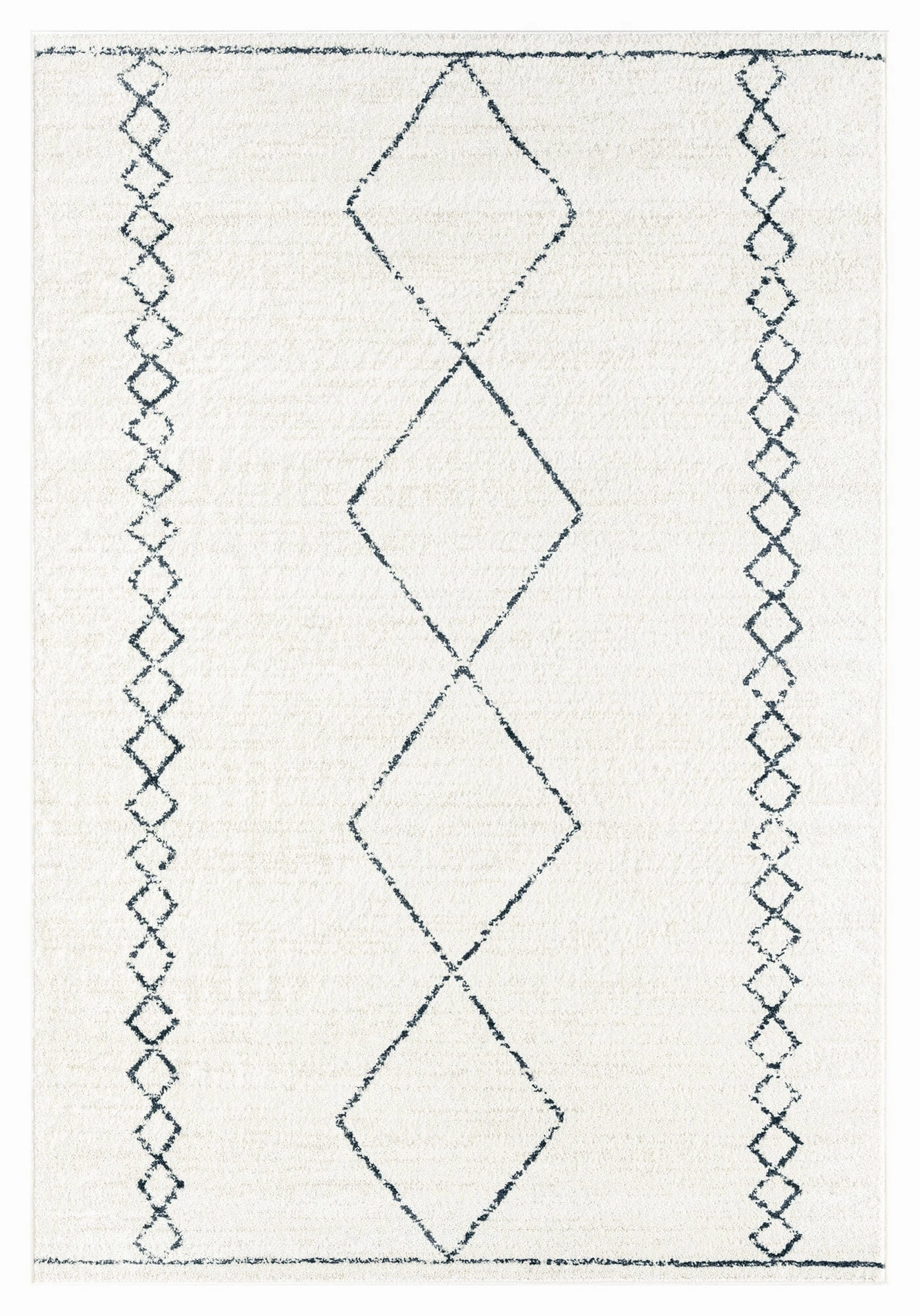 Tamira Grey and Ivory Diamond Tribal Rug *NO RETURNS UNLESS FAULTYmodern color block patchwork rug