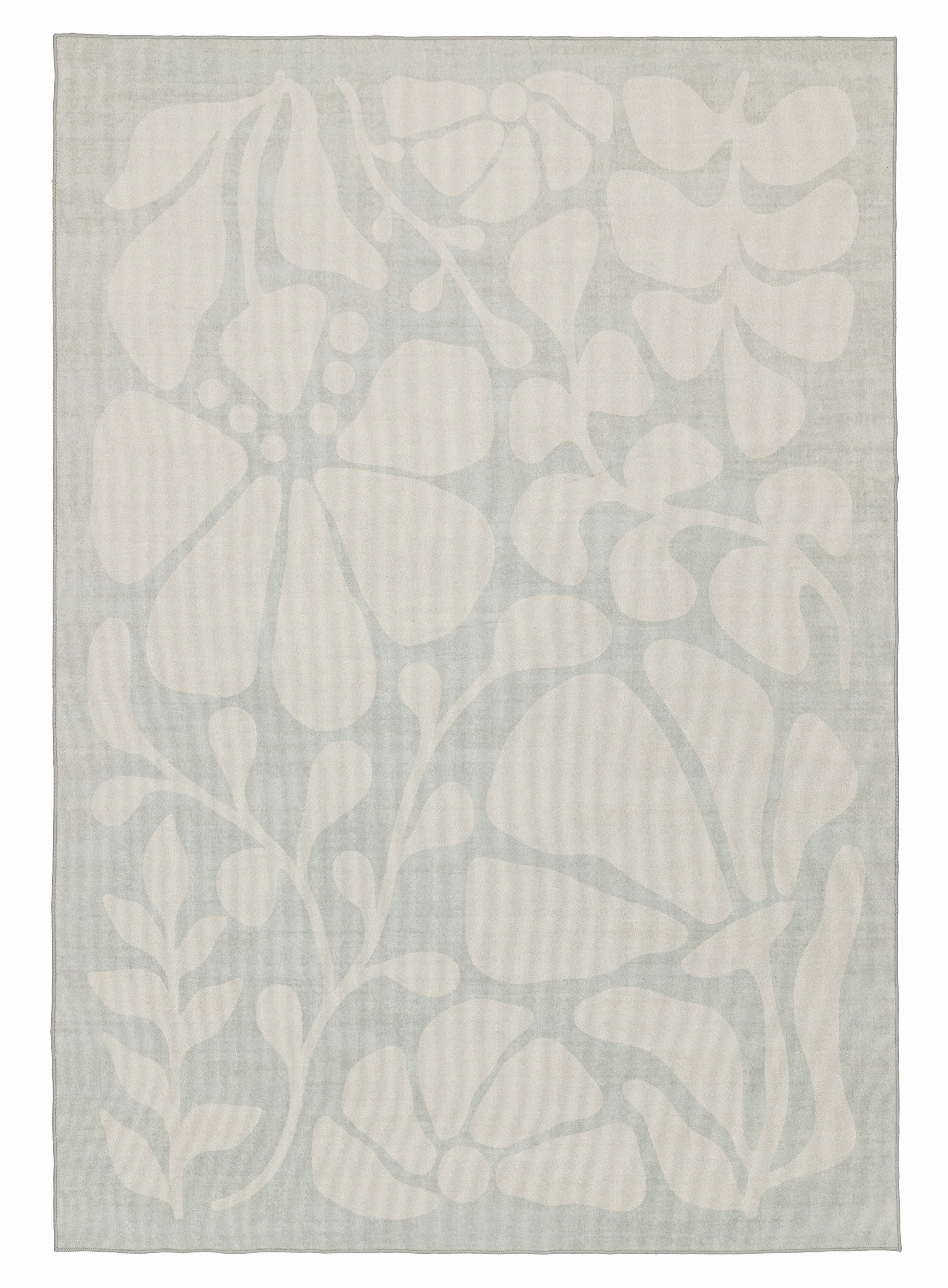Tani Grey Botanical Washable Rugmodern color block patchwork rug