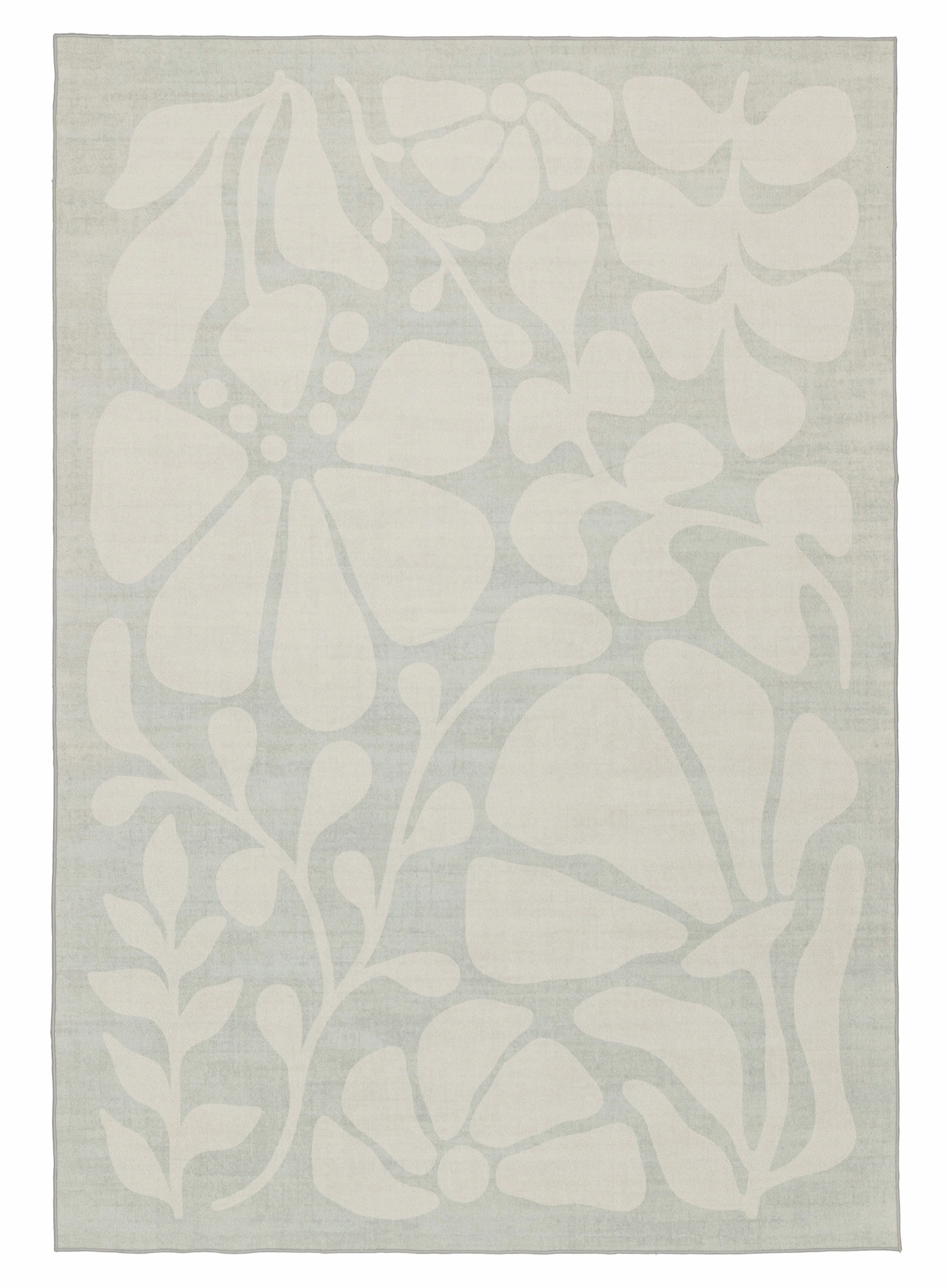 Tani Grey Botanical Washable Rugmodern color block patchwork rug