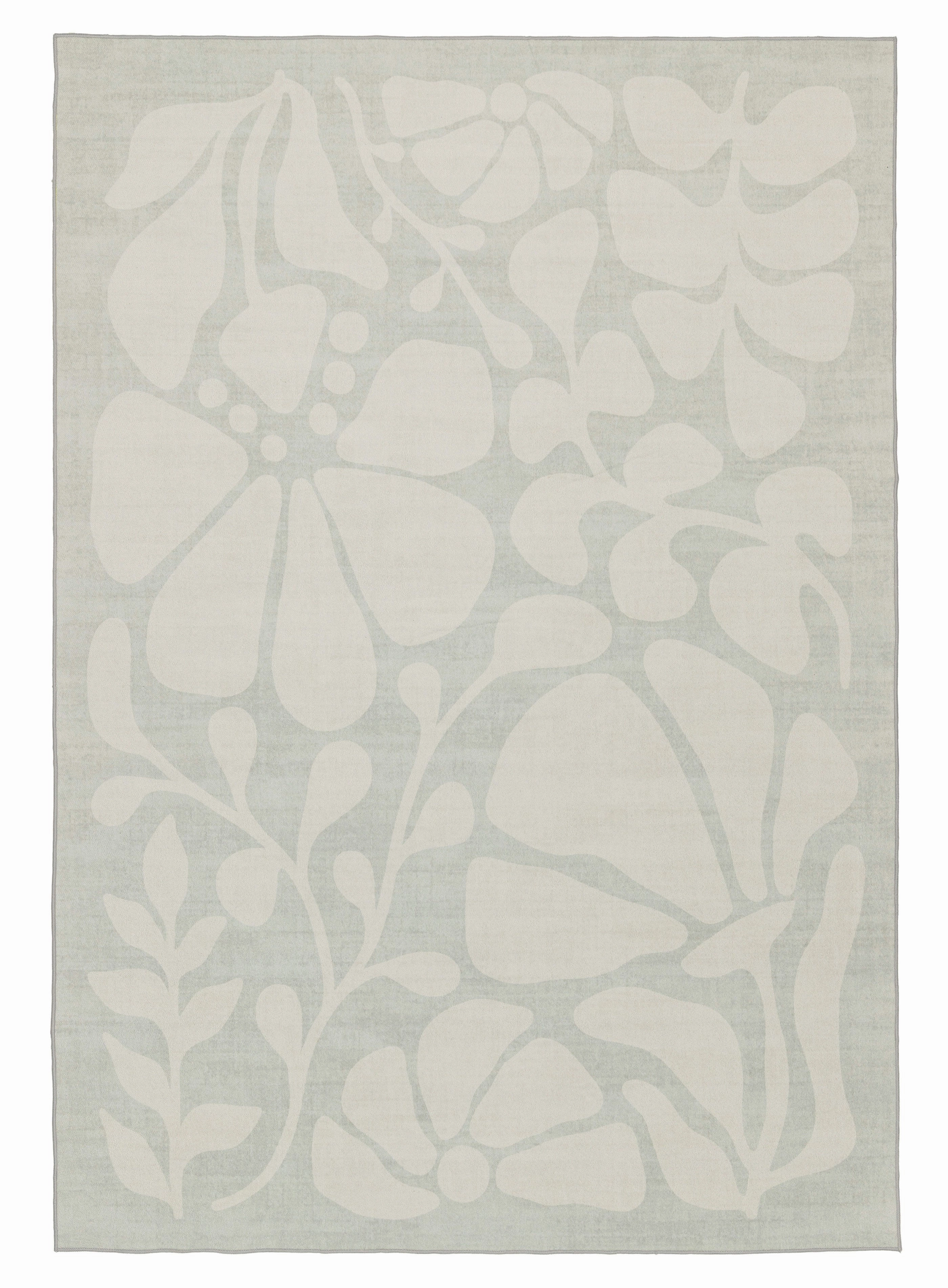Tani Grey Botanical Washable Rugmodern color block patchwork rug