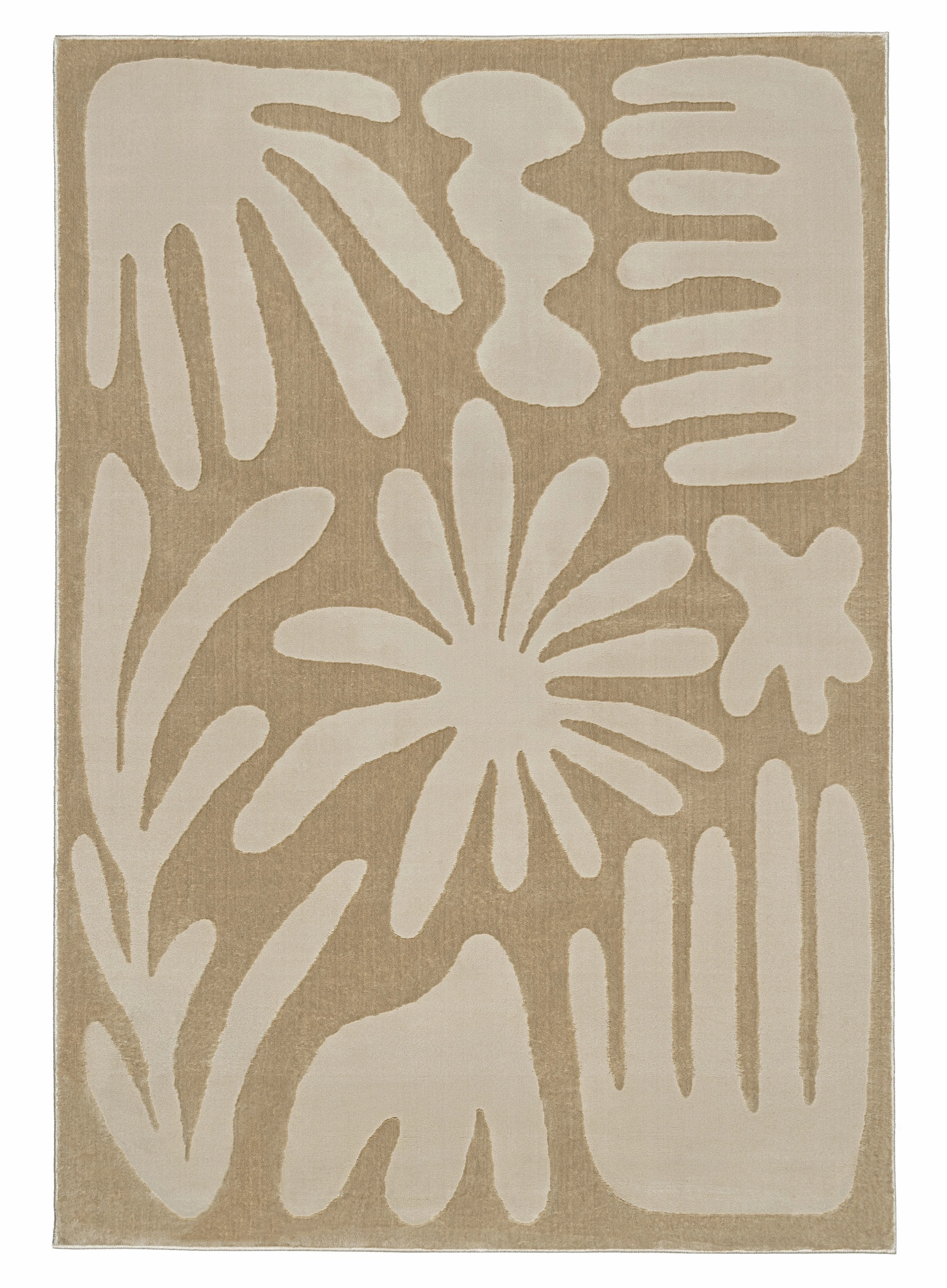 Tann Textured Abstract Neutral Washable Rugmodern color block patchwork rug