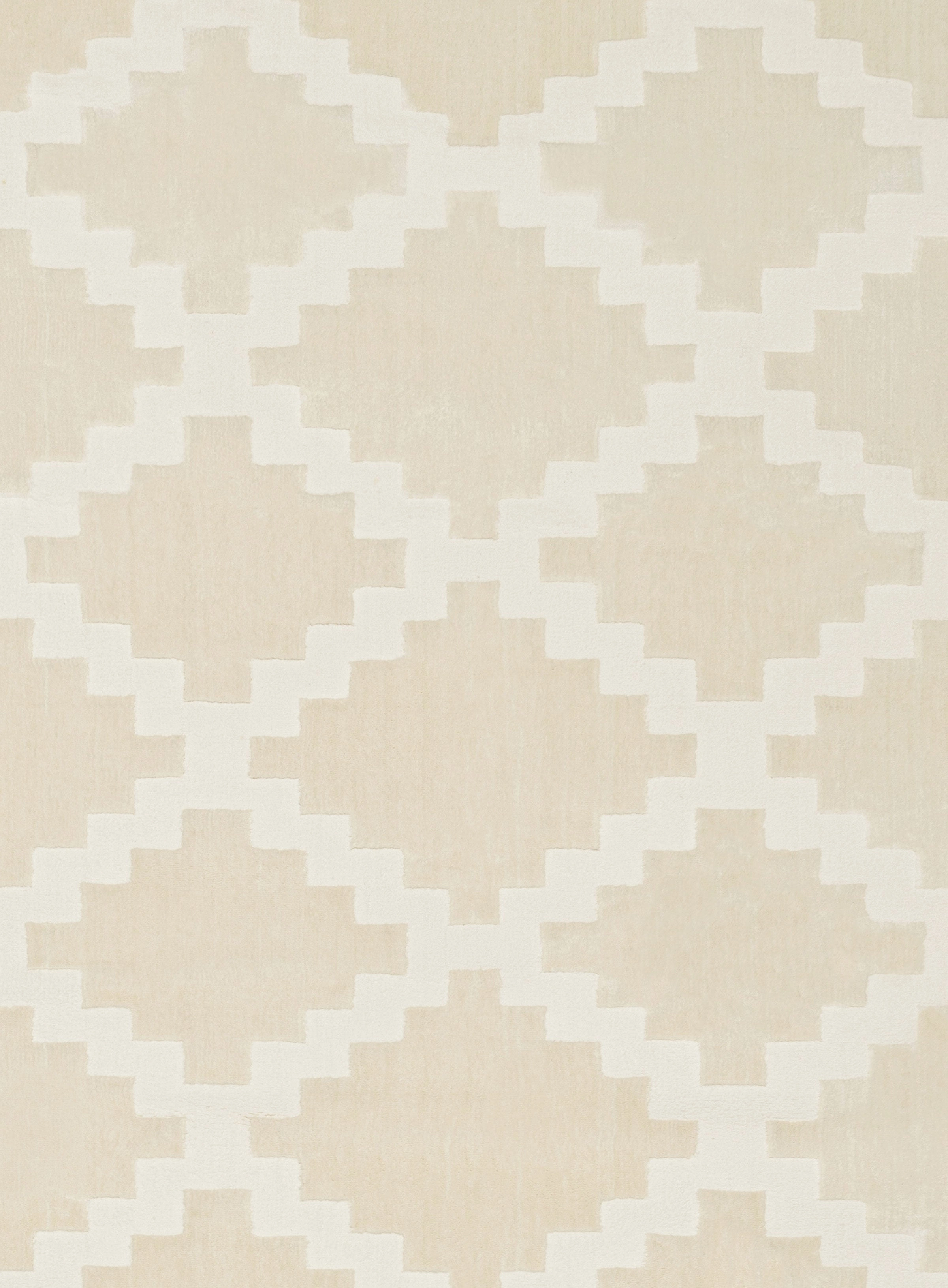 Tata Textured Diamond Neutral Washable Rug