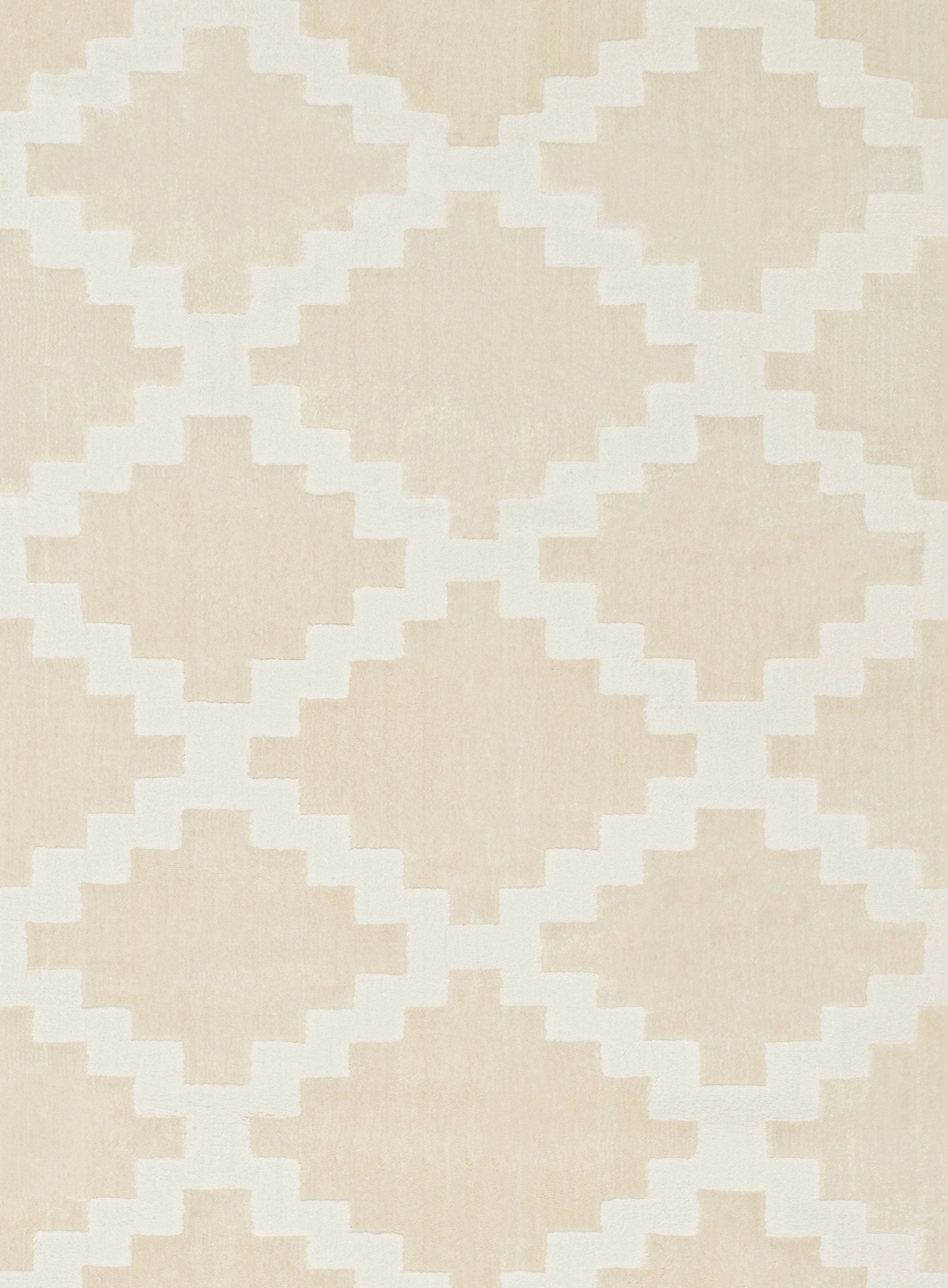 Tata Textured Diamond Neutral Washable Rug