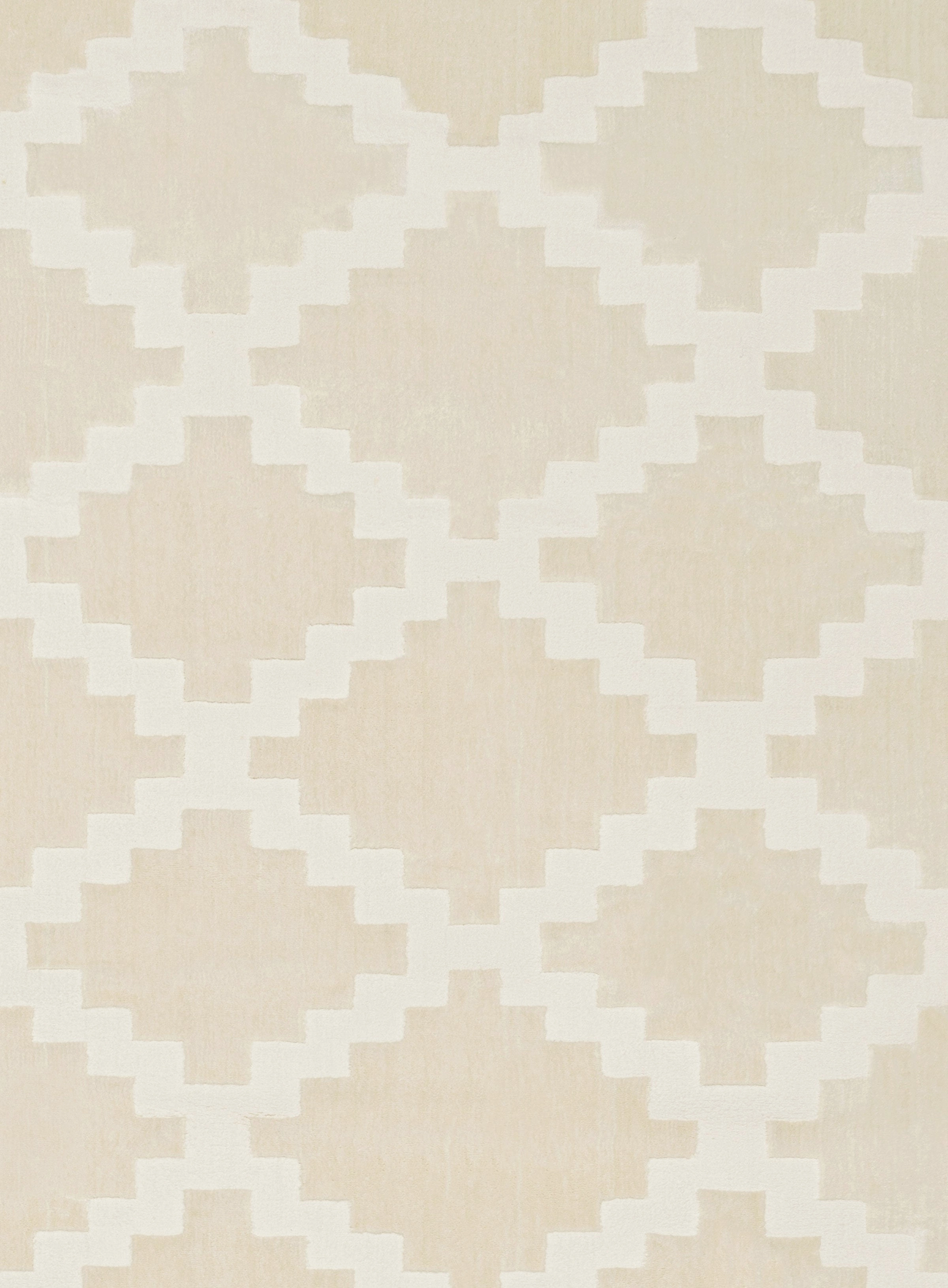 Tata Textured Diamond Neutral Washable Rug