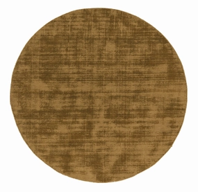 Tatum Caramel Handwoven PET Round Rugmodern color block patchwork rug