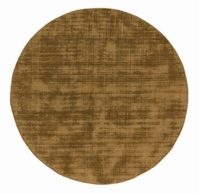 Tatum Caramel Handwoven PET Round Rugmodern color block patchwork rug