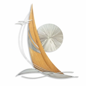 Teak Sailboat with Sunnordic style desktop ornaments