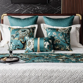 Teal Oriental Throw Cushionhome decoration ,modern home decor 