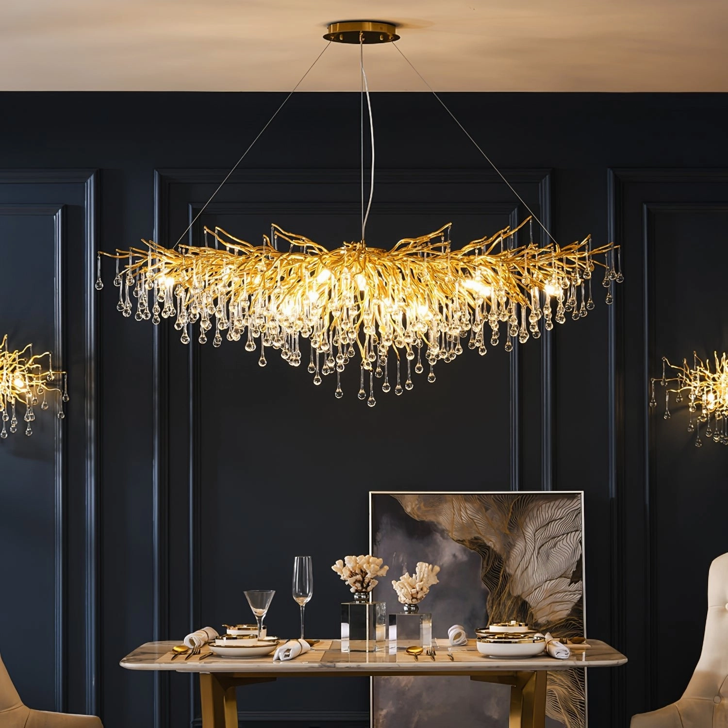 Teardrop Crystal Chandelier