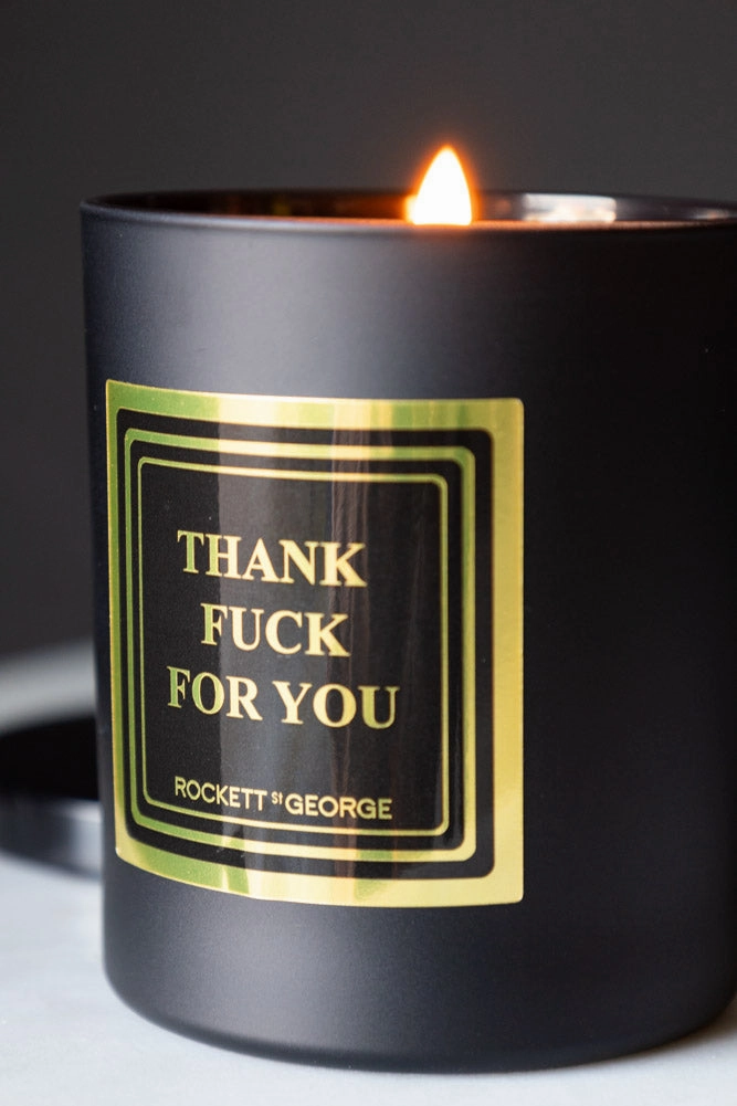 Thank Fuck For You Scented Candle - Leather & Tobacco