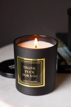 Thank Fuck For You Scented Candle - Leather & Tobaccoscented candle ,decorative candle 