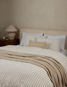 Thayer Striped European Flax Linen? Duvet Coverbedding sets ,throw blankets 