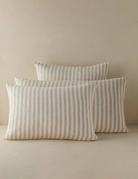 Thayer Striped European Flax Linen? Shambedding sets ,throw blankets 